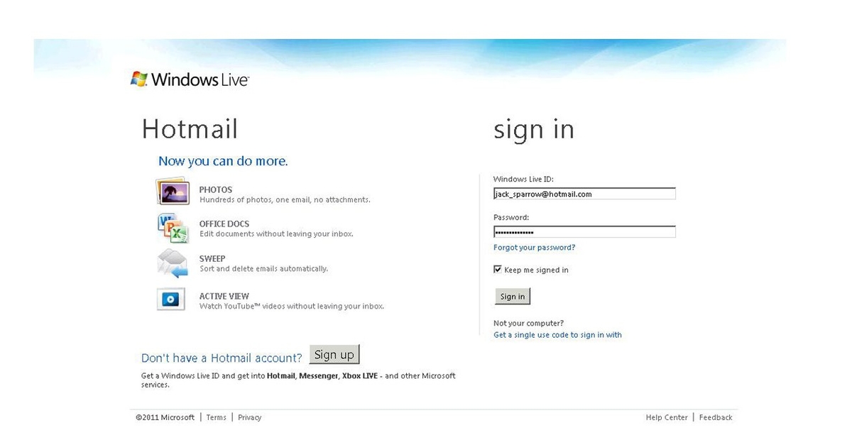 Sign in hotmail youtube Can't sign