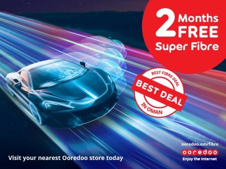 Ooredoo, Oman Oman's Ooredoo offers two months free with Super Fibre Home Internet plan