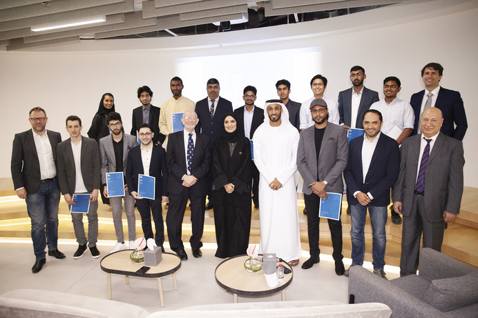 The winners of the James Dyson Award and the commitee UAE students develop AI-powered healthcare solution