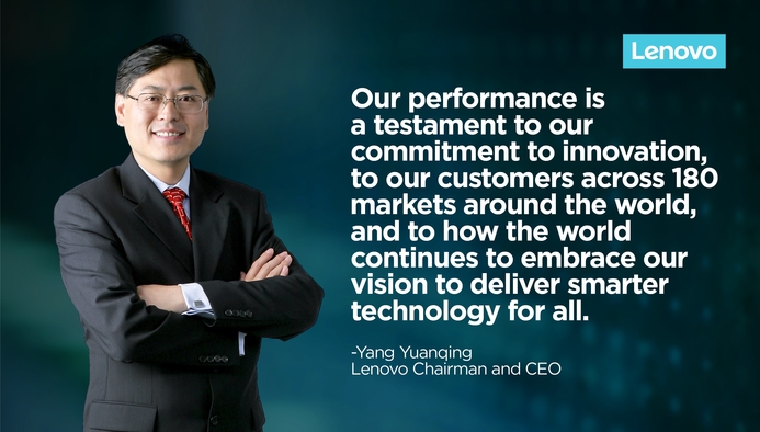 Yang Yuanqing, Lenovo Chairman and CEO. Lenovo reports strong profitability for Q2 2019