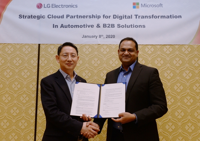 LG will expand the scope of new projects beyond the automotive sector and further into the commercial space. LG partners with Microsoft on B2B solutions