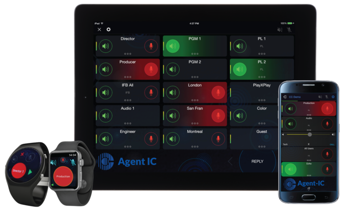 Agent IC Ipad and Android UI by Clear-Com. Clear-Com’s app enables flexible workflows for Germany’s Home Shopping Channel