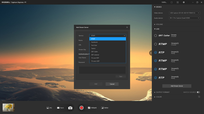 Magwell, Capture Express by Magwell, Secure Reliable Transport (SRT) system, Video capture devices Magewell adds SRT streaming to Free Capture Express software