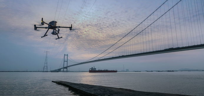 The DJI M300 RTK drone in action.
DJI unveils most advanced commercial drone