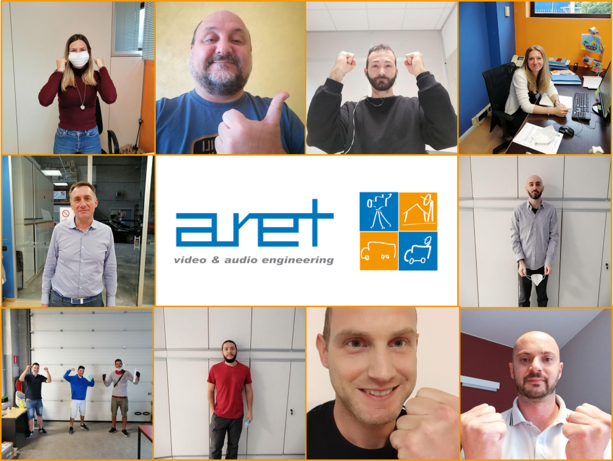 Members of ARET Video and Audio Engineering
Technically sound ARET bags trophy at DS Awards 2020
