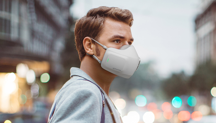 LG Puricare face mask, Digital Face masks by LG, LG, COVID-19 LG’s face mask is a futuristic wearable air purifier