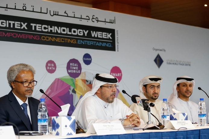 Hasim (second from left): We have a leadership that is committed to ICT, and we are looking to be leaders in ICT GITEX 2014 to harness regional ICT growth