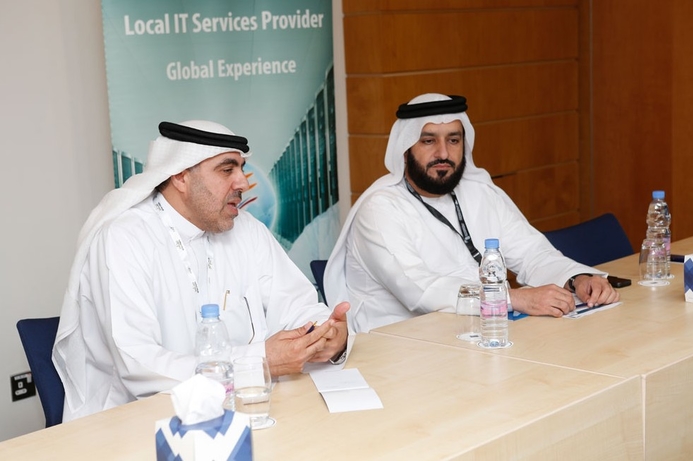 Ibrahim Mohamed Lari, Injazat and Mohamed Jalal Al Rayssi, ADFCA. Injazat, ADFCA announce mobile tie-up at GITEX