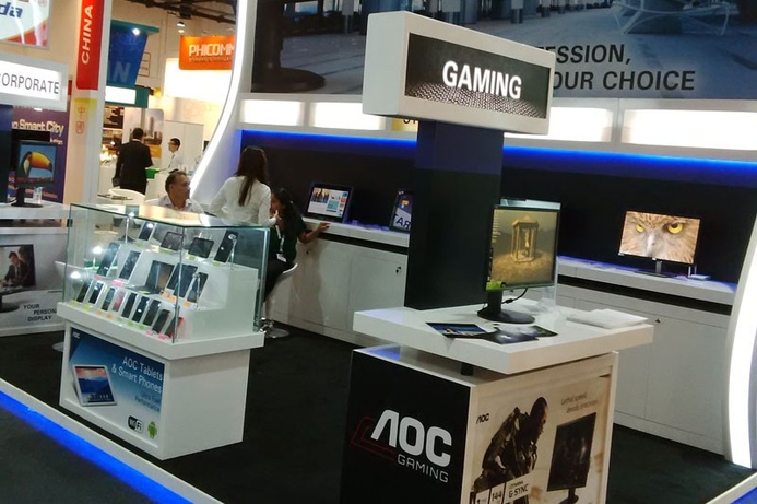 AOC is promoting its mobile and monitor offerings. AOC uses GITEX to enter mobile arena