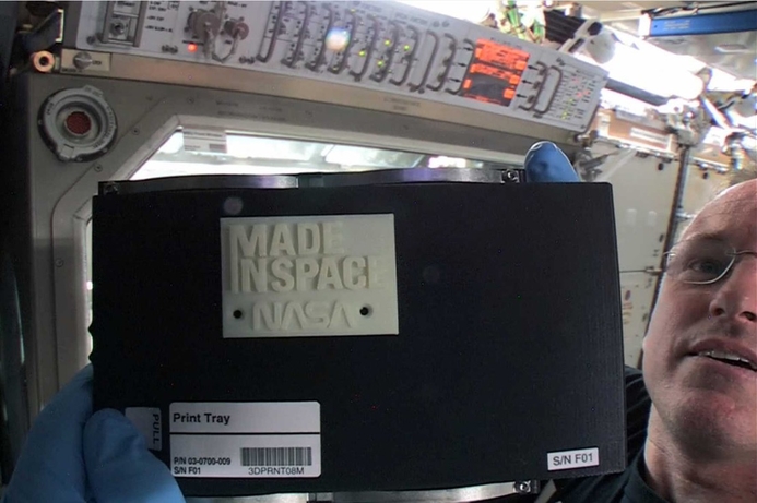 Nasa sees the printing of the plaque as a first step towards making space-based missions more self-sufficient. ISS astronauts test 3D printer