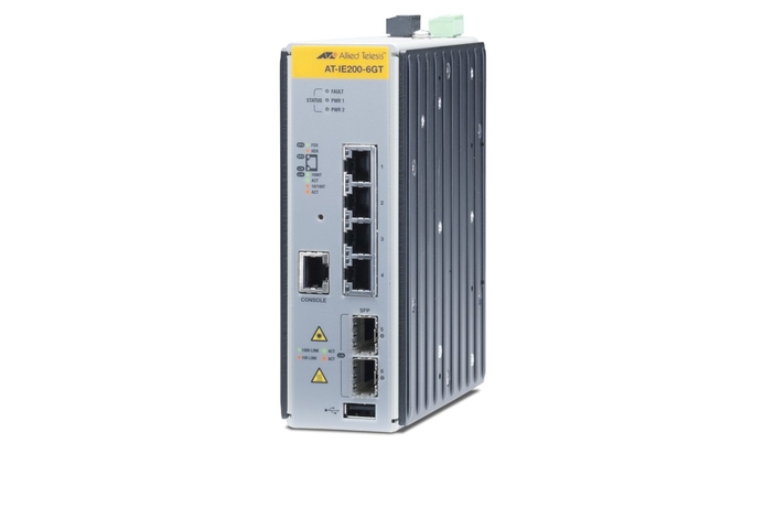 The IE200 range is available in 6- or 12-port models, with or without Power over Ethernet Plus (PoE+) support. Allied Telesis launches industrial Ethernet switches