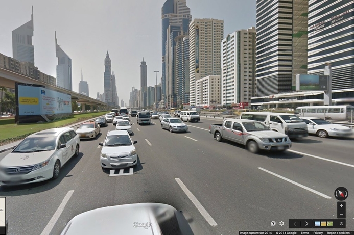 Google's Mouad advised beginning a virtual tour of Dubai with Sheikh Zayed Road Dubai becomes first Arab city on Google Street View