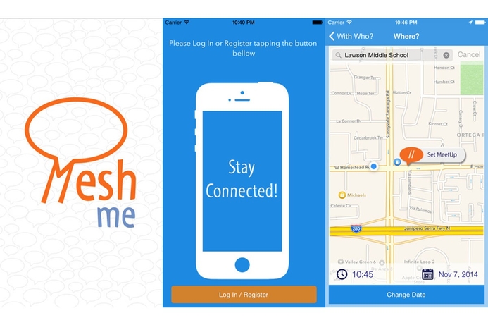 Schwach: "Meshme treats each smartphone running the app as a router, passing data from one handset to the next to get messages to recipients via the most efficient pathway." New texting app can be used without cellular or Wi-Fi network