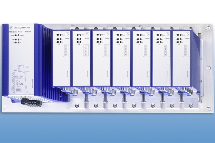 The MSP30-X has additional brackets for the mounting of modules on the main device body Belden updates layer-3 switch for harsh environments