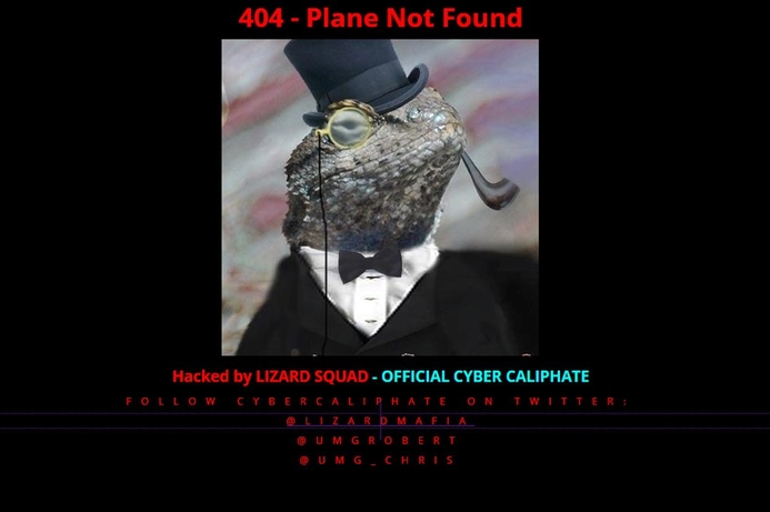 Visitors to www.malaysiaairlines.com are currently greeted by this dapper image. Lizard Squad strikes again, defaces Malaysia Airlines’ website