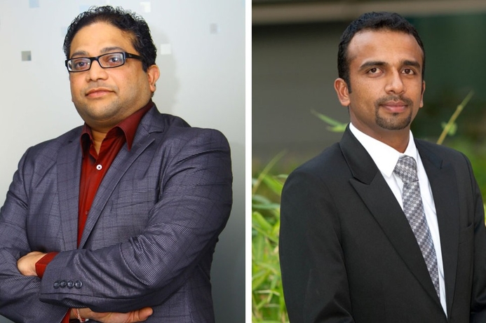 Vijay Sangam, left, business unit manager (SI), GCC and Africa, PSILOG, and Pradeesh VS, general manager, ESET Middle East. ESET signs PSILOG as Gulf distributor