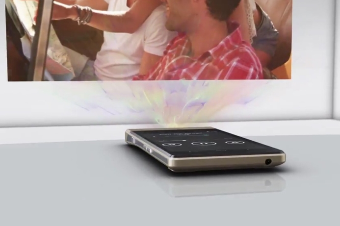 The Smart Cast concept device miniaturises a focus-free laser projector so it can fit in a smartphone. Lenovo unveils projector smartphone that turns any surface into touchscreen