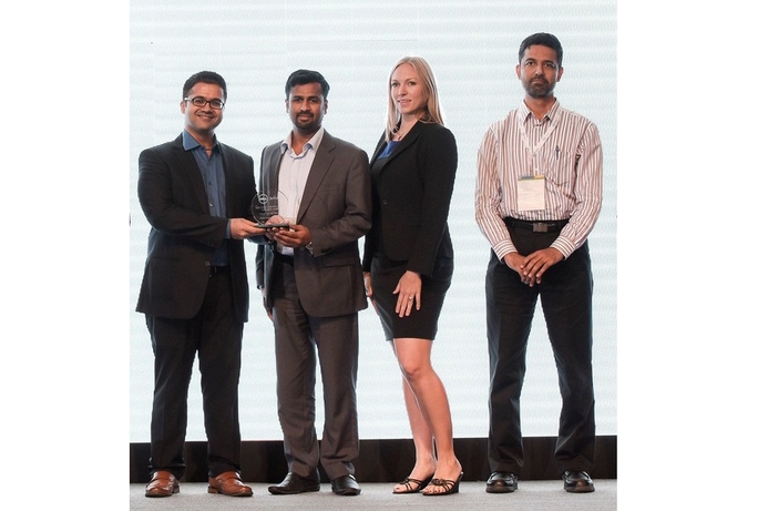 Executives from SI Think Software Services pose for a photo after receiving the Dell award at the recently held Dell Software User Group Conference in Dubai. Think Software Services wins Dell Software award