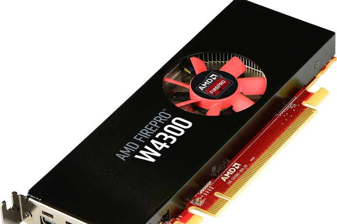 The AMD FirePro W4300 card integrates a powerful GPU and 4GB of GDDR5 memory. AMD unveils low profile graphics card
