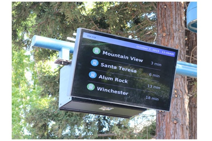 VTA replaced existing, older LED displays on light rail platforms with 42” ruggedised video monitors. Californian transport authority upgrades signage with Allied Telesis CMS