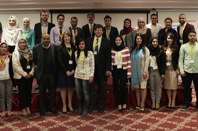 The SAP Young Professional Program prepares graduates with SAP and soft skills. Palestinian students complete SAP professional program