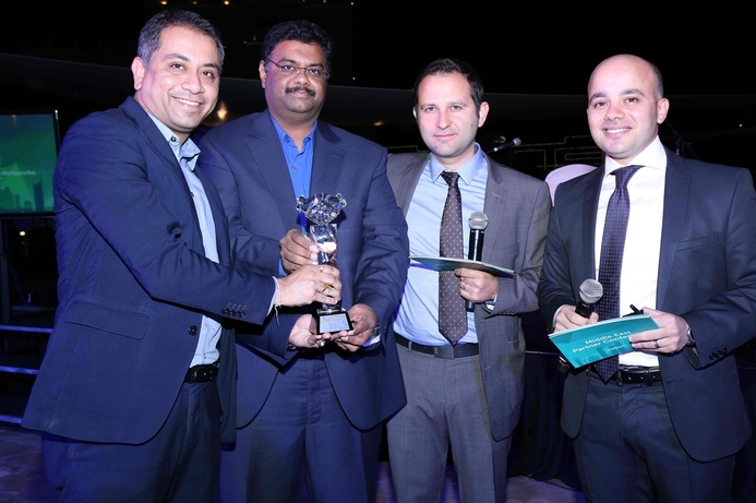 From (l to r) Amit Roy – VP & regional sales head, MEA; Paladion, Mohammed Abid Ali, country sales manager, UAE; Paladion, Ovanes Mikhaylov, MD, Middle East, Kaspersky Lab and Ashraf Abdelazim, Director B2B, Middle East, Kaspersky Lab at the awards ceremony. Paladion wins Kaspersky Lab accolade
