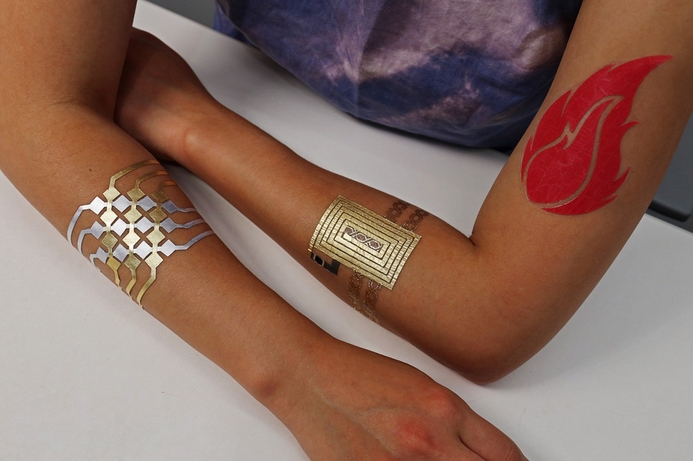The developers revealed that the tattoo can be designed to any look and then transferred to gold leaf, which has conductive traits, before being applied to the skin. MIT, Microsoft Research design smart tattoo to control your smartphone
