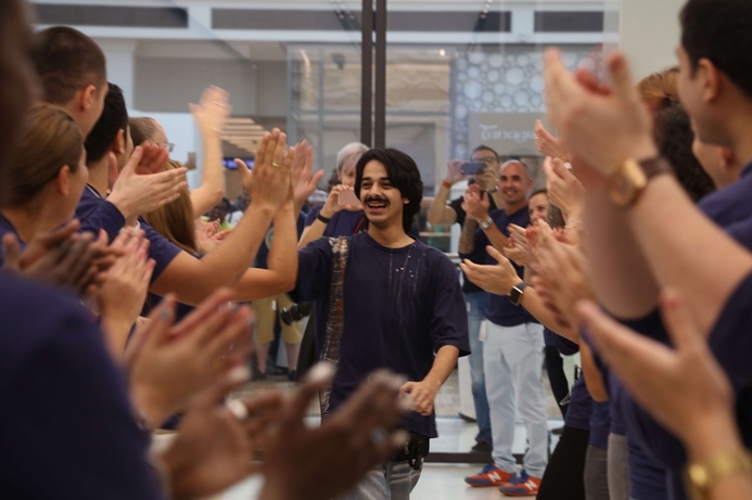 Ahmed Al Hajri from Saudi Arabia, queued outside the Mall of Emirates Apple store the night before. Hundreds queue for Apple's iPhone 7 despite limited supply