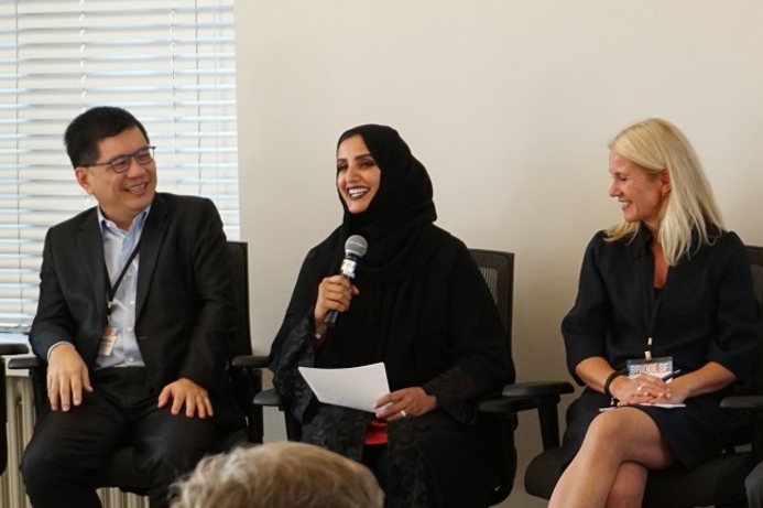 Dr Aisha Bin Bishr represented Smart Dubai Office at BRIDGE SF in the US. HE Dr Aisha Bin Bishr represents Smart Dubai at BRIDGE SF event