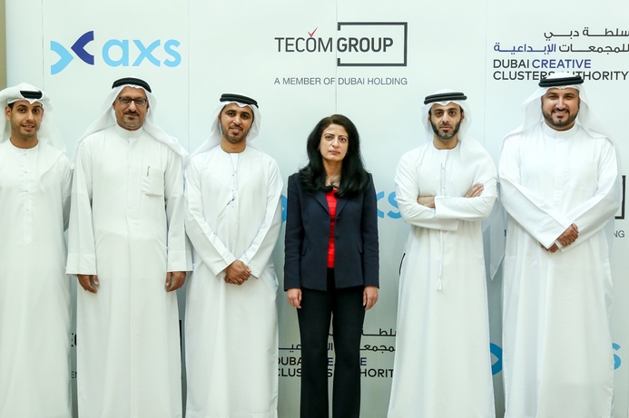 The axs business services centre is located in block 8 in Dubai Knowledge Park. TECOM Group, DCCA open axs smart services centre