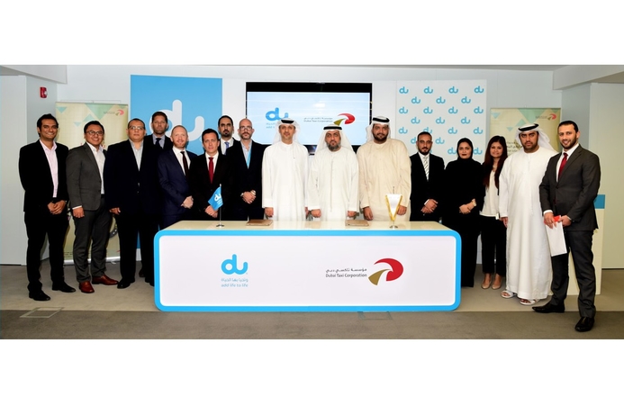 The project is a part of the RTA's plans to provide innovative and distinguished services for its customers du empowers Dubai Taxi with infotainment collaboration