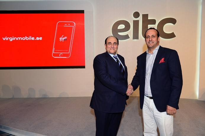Osman Sultan, CEO of du and Karim Benkairane, managing director of Virgin Mobile Virgin Mobile brand enters UAE market