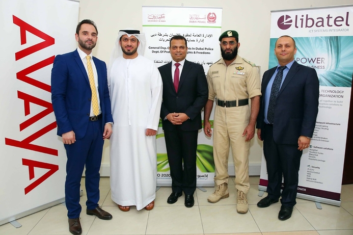 Ramzi Touma, Account Manager, Avaya. Captain Adil Saleh Al-Ali, Dubai Police. Mohammed Areff, Vice President, Middle East, Africa, Turkey, Avaya. Major Engineer Obaid Salem Bin. Ghelaita, Dubai Police. Chadi Karouta, Sales Director, Connect IT. Dubai Police unifies non-emergency contact with Avaya