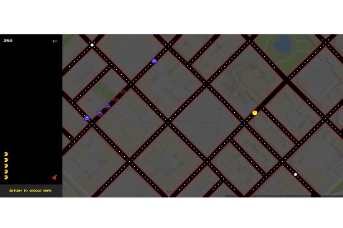 The game is available on desktop, as well as Android and iOS. How to play Ms. Pac-Man on Google Maps