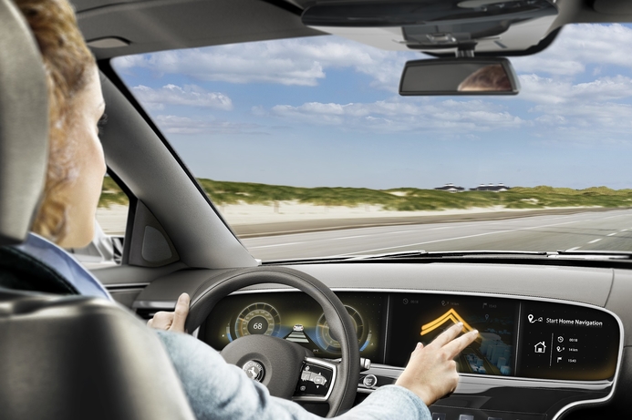 Dr. Abel: "The use of symbols and system control through haptic methods allows drivers to access controls and functions much faster than with conventional control concepts involving buttons and switches." Continental unveils user-friendly touchscreen tech