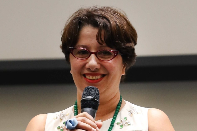 Sana Oder, founder and chair for NYUAD Hackathon, clinical Professor of Computer Science at NYU New York and Affiliated Faculty at NYUAD. Networking app for refugees wins top honours