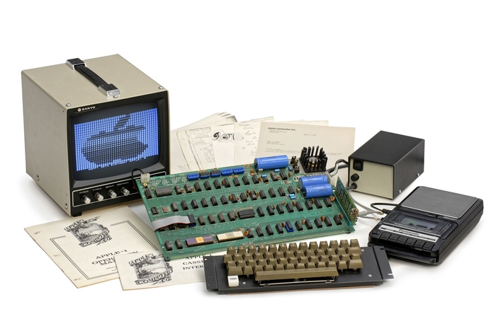 The Apple-1 on sale is a pre-assembled version which was originally sold at the Byte Shop. Rare Apple-1 set for auction in May