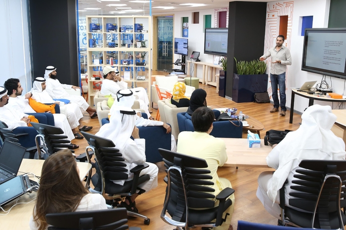 The month long boot camp is intended to give UAE nationals all the knowledge they need to start a tech venture. Dubai Silicon Oasis holding Emirati Tech Boot Camp