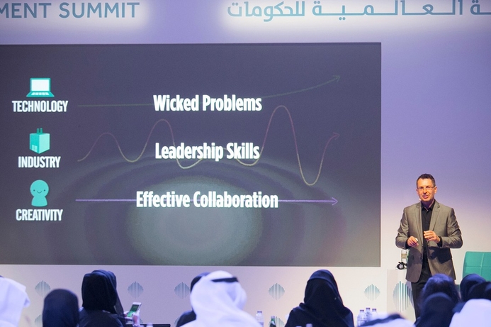 The Practical Thinking session was led by Tom Wujec of Autodesk. World Government Summit Organisation hosts seminar on practical thinking