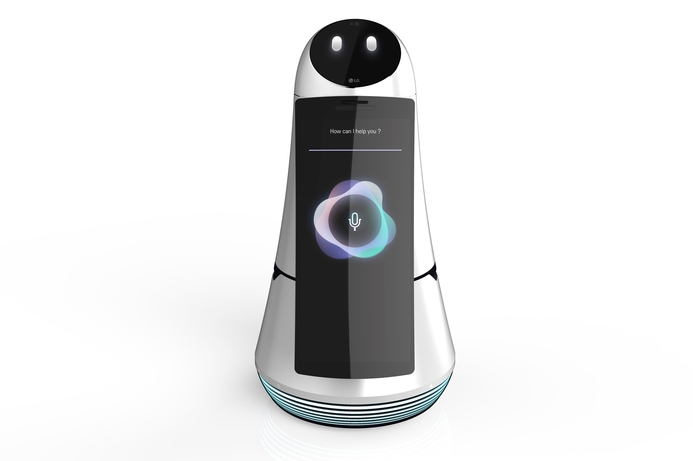 LG Airport Guide Robot is fluent in four different languages - Korean, English, Chinese, and Japanese - and is able to direct directly to the airport's central server. Robots to become common sight at Incheon International Airport