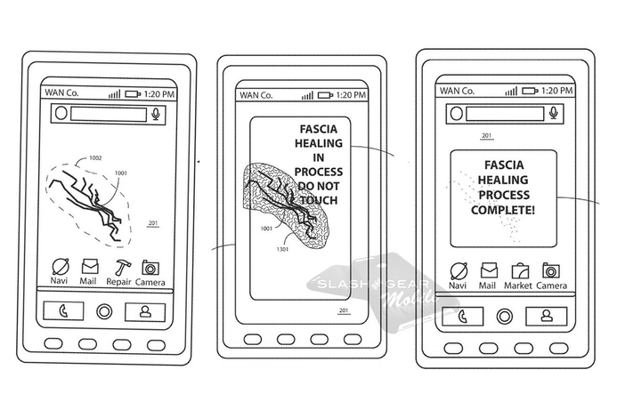 The patent shows that the device would feature ‘memory’ polymer material which is capable of remembering its original condition. Motorola to create self-healing glass display