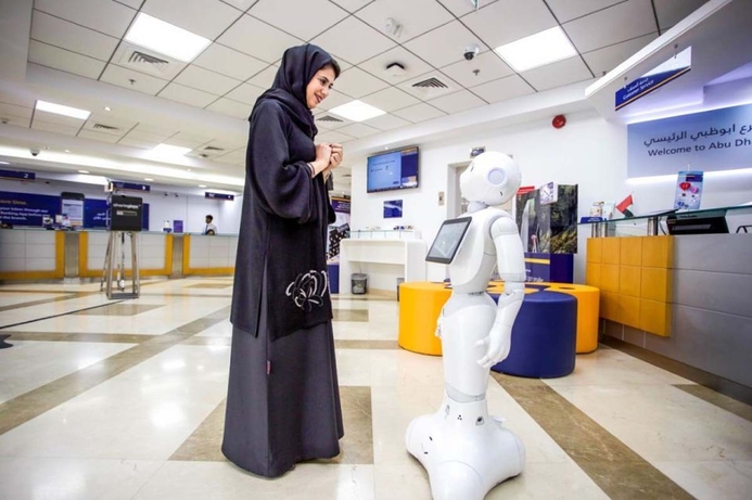 The robot will now also cater to the bank's Arabic-speaking customers. UAE banking robot learns Arabic to help more customers