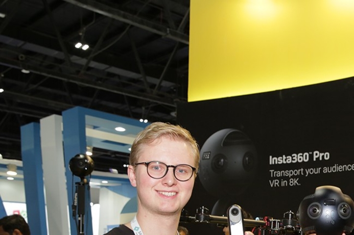 (L-R) Maximilian Richter and Eli MacKinnon of Insta360. Insta360 camera captures all of the action