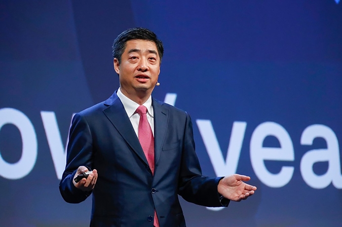 Huawei's rotating CEO and deputy chairman Ken Hu. Everything can be connected and will be connected, says Huawei