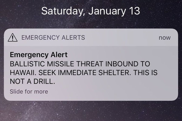 Hawaiian residents received a worrying alert. Hawaii accidentally puts residents on incoming missile alert