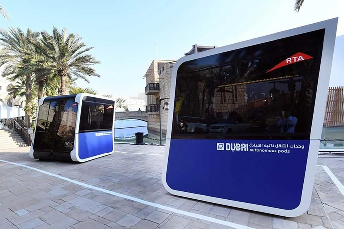 The autonomous pods were launched in cooperation with Next Future Transportation. World's first autonomous pods unveiled in Dubai