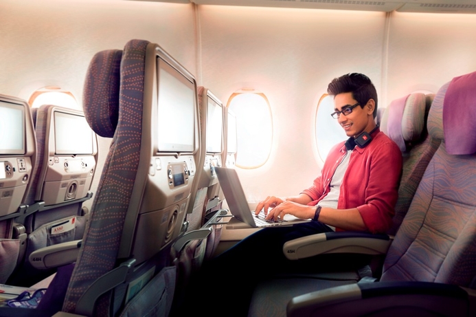 Customers in all Emirates Airlines cabin classes receive 20MB of free Wi-Fi data. Over one million people use Emirates Wi-Fi in March