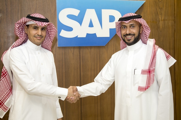 (l-r) Ahmed Al Faifi and Khaled Alsaleh of SAP. SAP appoints new leadership for Saudi Arabia