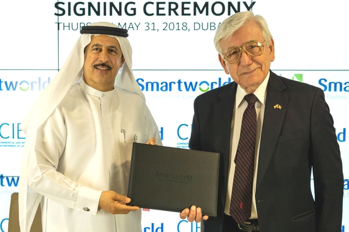 (l-r) Abdulqader Obaid Ali of SmartWorld and Dr Salah Rustum of CIEL. Smartworld partners with CIEL/GlobalSign