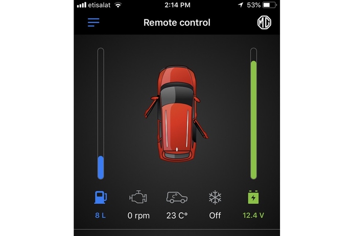 The MG iLink app includes feature to remotely activate AC or run the car's engine.
MG Motor brings iLink app to the Middle East